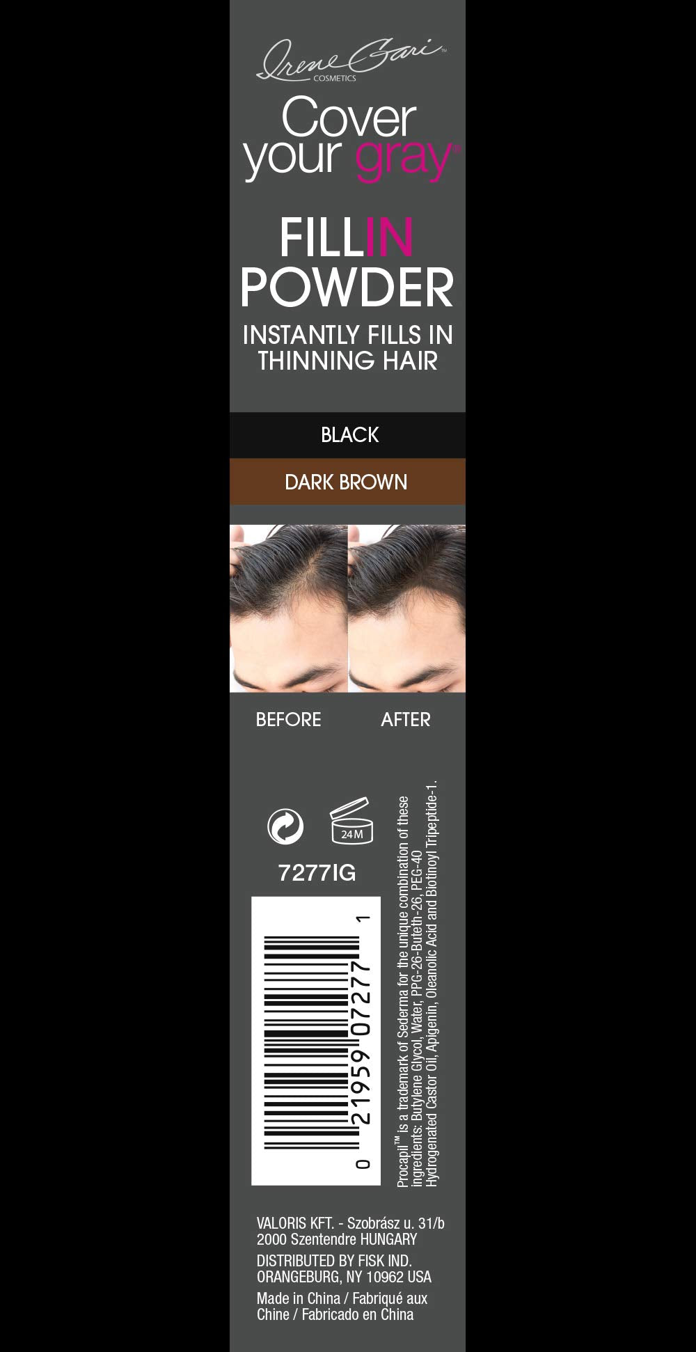 CYG Mens Fill in Powder PRO - Dark Brown/Black