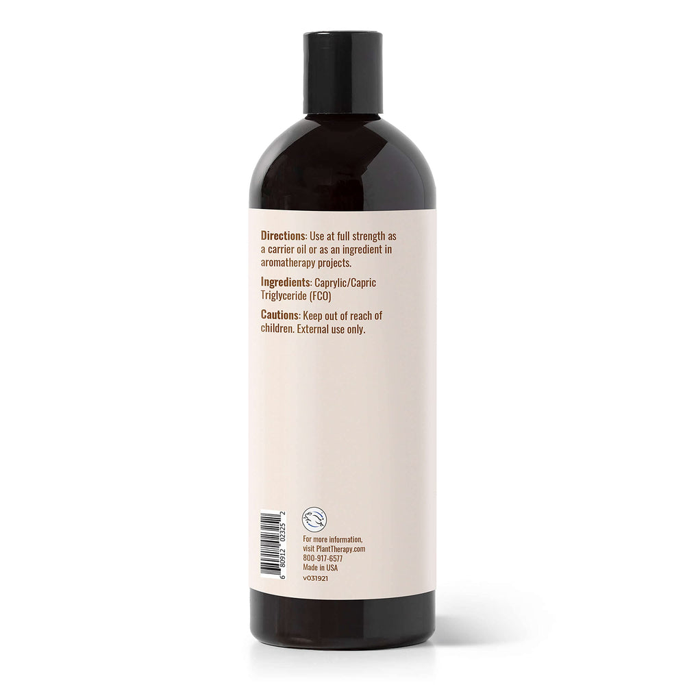Fractionated Coconut Oil for Skin, Hair, Body, Face, Diluted Essential Oils, 100% Pure, Natural Moisturizer, Massage & Aromatherapy for Men and Women Liquid Carrier Oil 16 oz