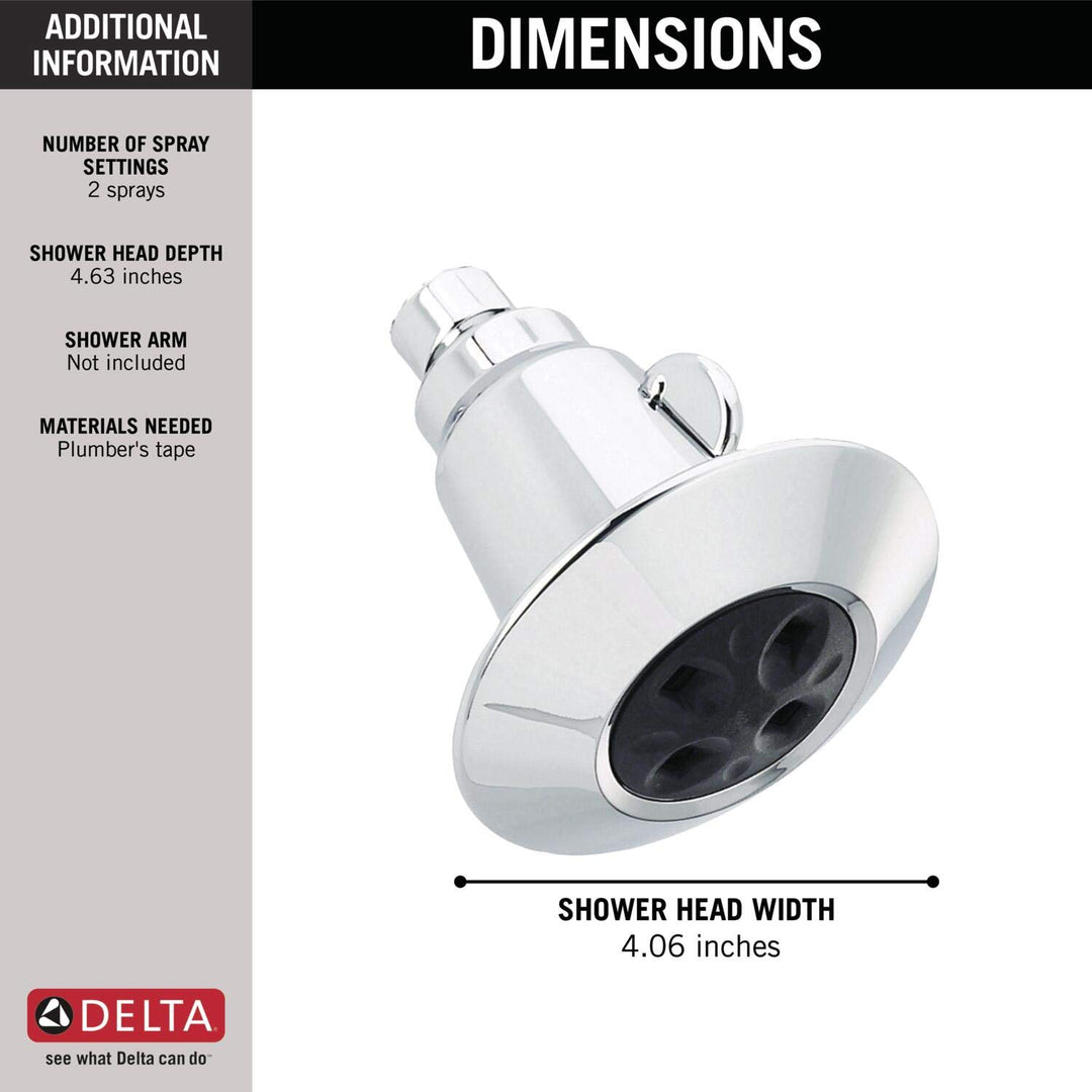 Faucet 2-Spray H2Okinetic Shower Head, Chrome 75152