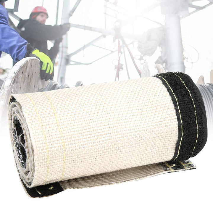Heat Shroud 24 x 1.3 I.D. Aluminized Hose, 3-Layers Metallic Heat Shield Sleeve Maxmium 2000°F Insulated with Self Adhesive Tape, for Hose and Wire Protection