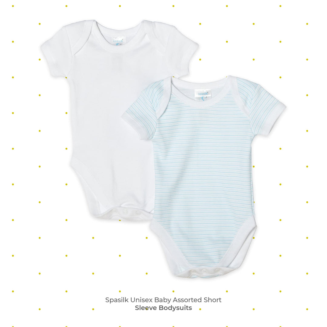 7 pack Bodysuit, Blue Assortment, Preemie