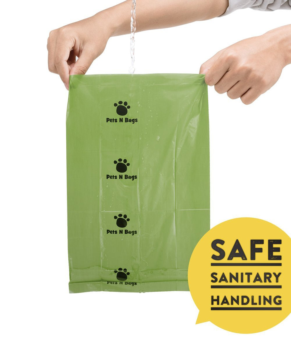 Poop Bags, Environment Friendly Dog Waste Bags, Biodegradable, Refill Rolls, Includes Dispenser (16 Rolls / 240 Count)