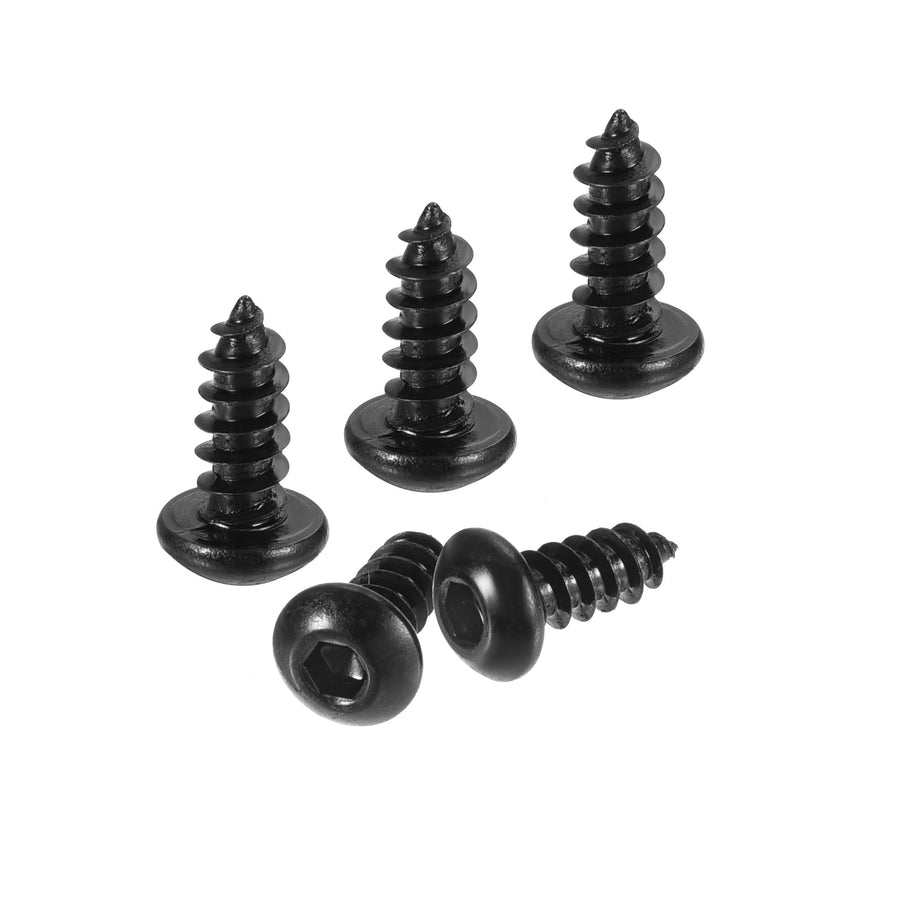 Hex Socket Self Tapping Screws, M3 x 8mm Carbon Steel Wood Screw 400pcs