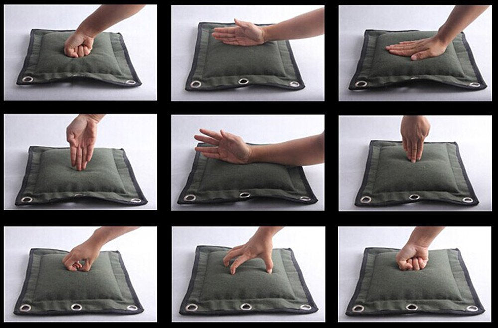 Wing Chun Kung Fu Wall Bag Canvas Leather Kick Boxing Striking Punch Bag (Leather Army Green)