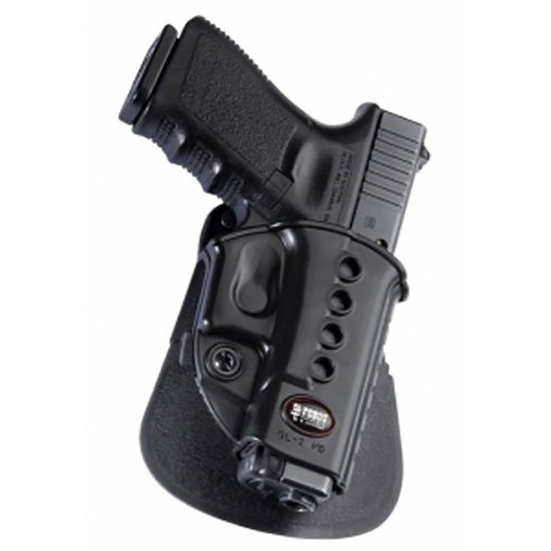 , E2 Paddle Holster, Fits Glock 17/19/19X/22/23/31/32/34/35/45, Right Hand, Kydex, Black