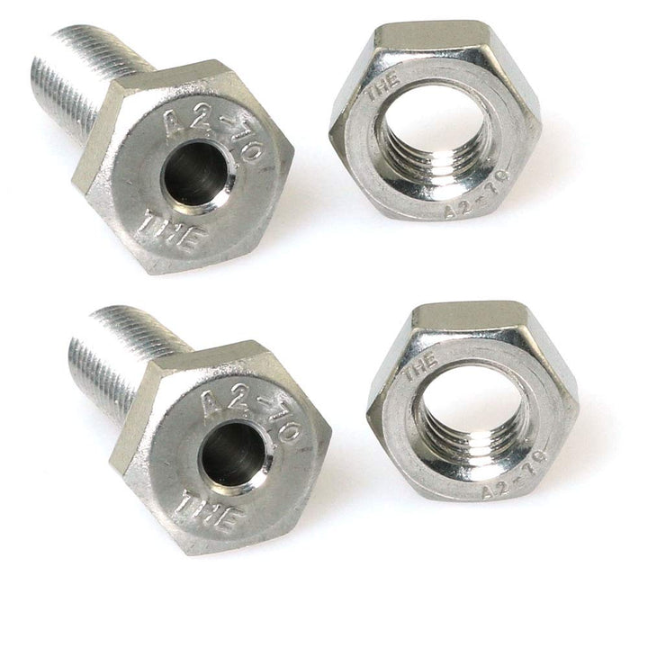 2pcs Cylindrical Hollow External Hexagon Screw 304 Stainless Steel Lamp Threading Screws Through Hole Bolt M8x25