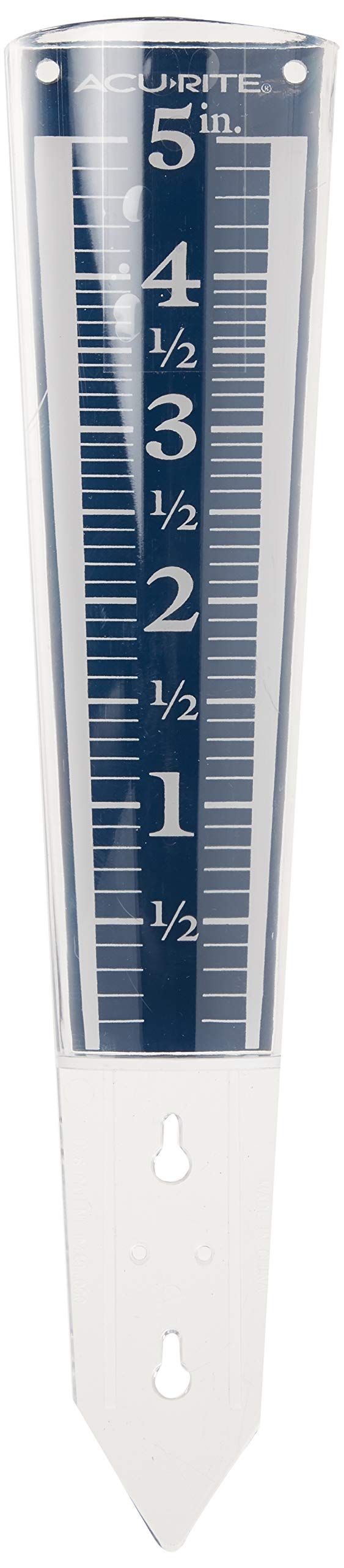 5 Capacity Easy-to-Read Magnifying Acrylic, Blue (00850A3) Rain Gauge