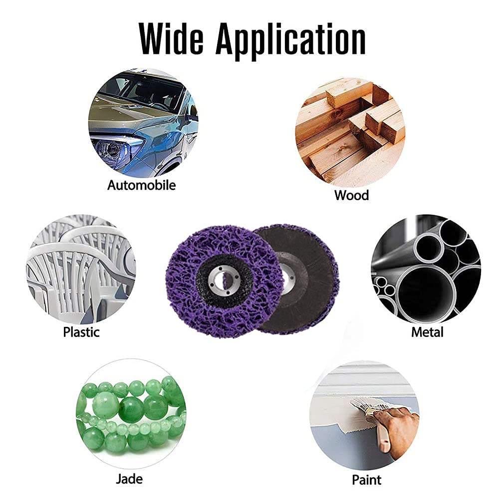 3 Pack Strip Discs Stripping Wheel for Angle Grinders Clean and Remove Paint, Rust Welds, Oxidation (4'' x 5/8'')
