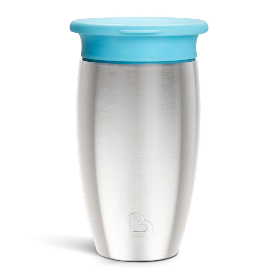 Sippy Cup for Toddlers, Miracle 360 Stainless Steel, 10 Ounce, Blue
