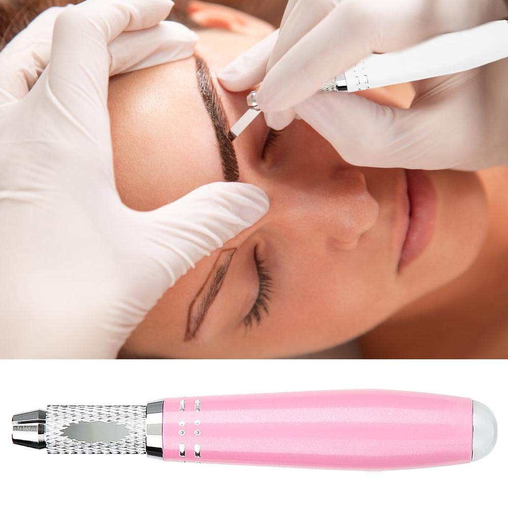 Semi-Permanent Eyebrow Pen, Multifunction Manual Eyebrow Tattooing And Fogging Pen, Retractable Manual Eyebrow Tattoo Cosmetic Pencil(Pink)