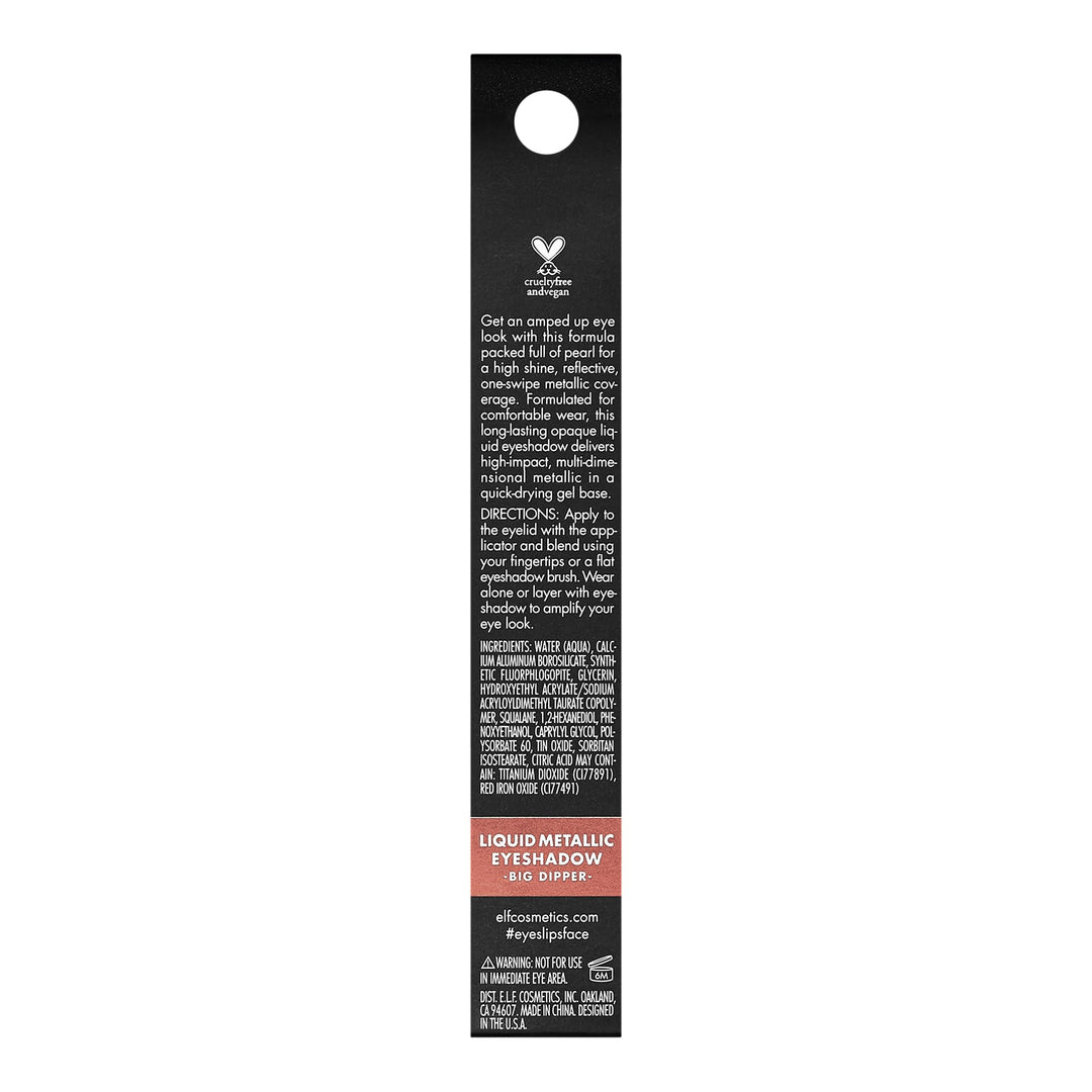 Liquid Metallic Eyeshadow, Gel Formula, High-Impact Multi-Dimensional Finish, One-Swipe Coverage, Big Dipper, 0.1 Fl Oz (3mL)