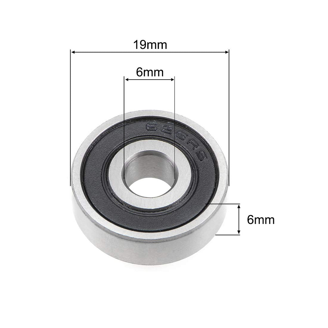 626-2RS Deep Groove Ball Bearing 6x19x6mm Double Sealed ABEC-3 Bearings 5-Pack