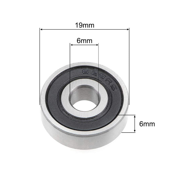 626-2RS Deep Groove Ball Bearing 6x19x6mm Double Sealed ABEC-3 Bearings 5-Pack
