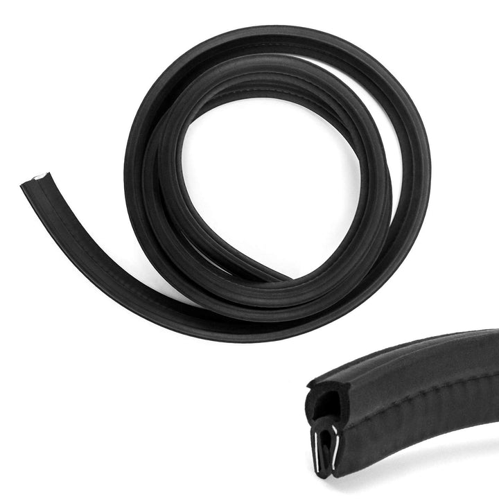 5 Feet EPDM Rubber Trim Seal with Top Bulb, Fits Edge 1/16 to 1/8