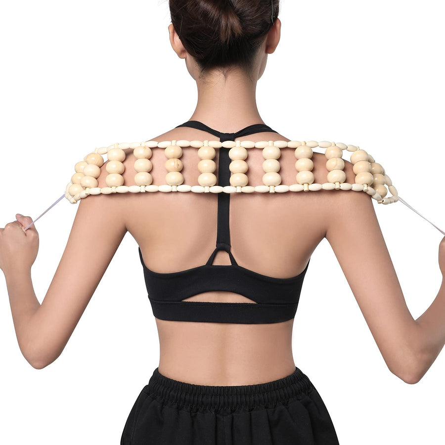 Wood Therapy Massage Tools -Wooden Massage Roller-Roller Rope Wooden Self Maderoterapia kit Used to Relieve Muscle Pain