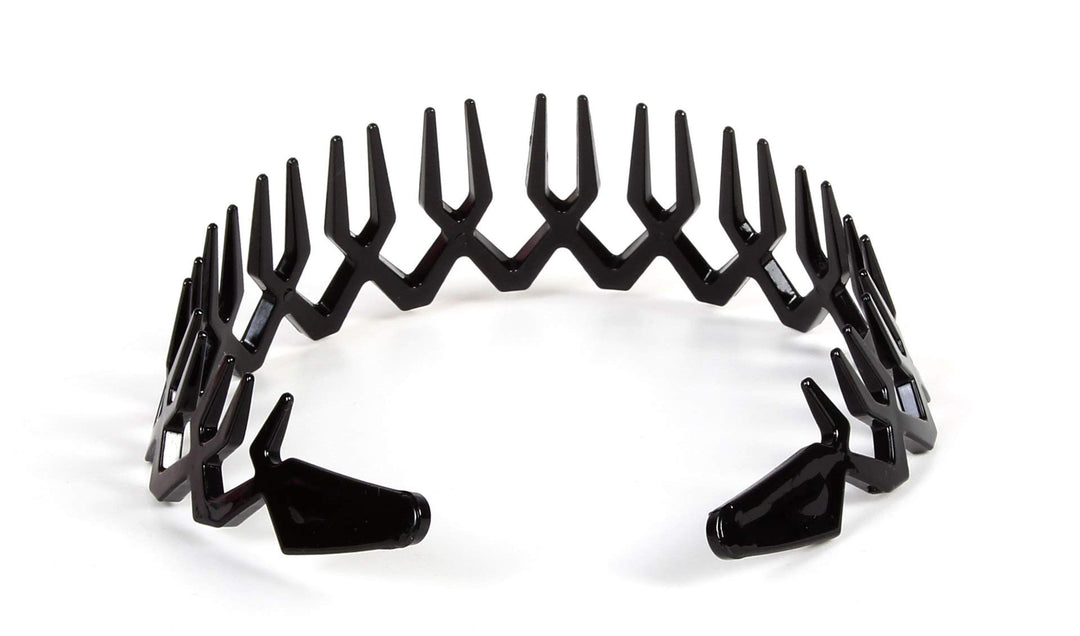 Women Men Plastic Sharks Tooth Headband Toothed Hairband Hair Comb Zigzag Hair Band Hair Hoop Hair Accessory (Black)