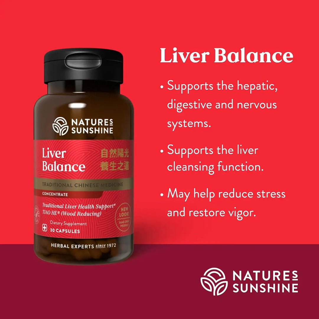 Nature's Sunshine Liver Balance, Chinese Concentrate, 30 Capsules | Blend of Chinese Herbs that Support the Digestive and Nervous Systems While Optimizing Liver Health