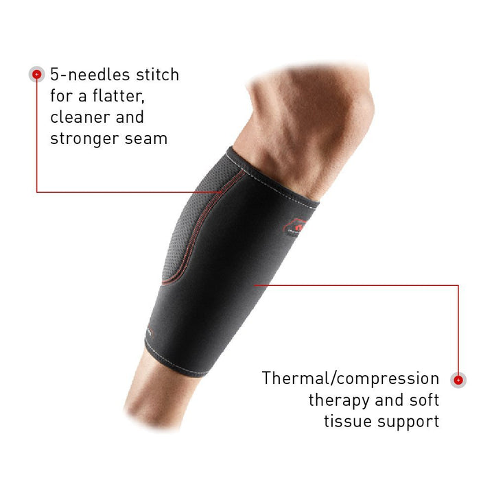 Calf Compression Sleeve, Light Support for Left or Right Leg, Helps Provide Relief From Pain, Men & Women, Black, Adult S
