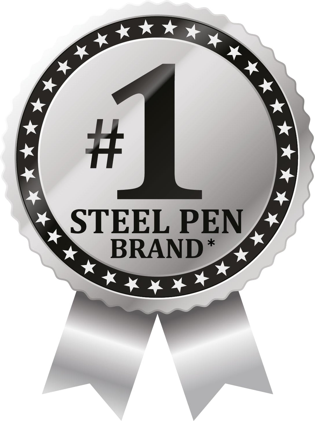 Zebra® F-301 Stainless Steel Retractable Ballpoint Pens, Fine Point, 0.7 mm, Black Ink, Pack Of 2