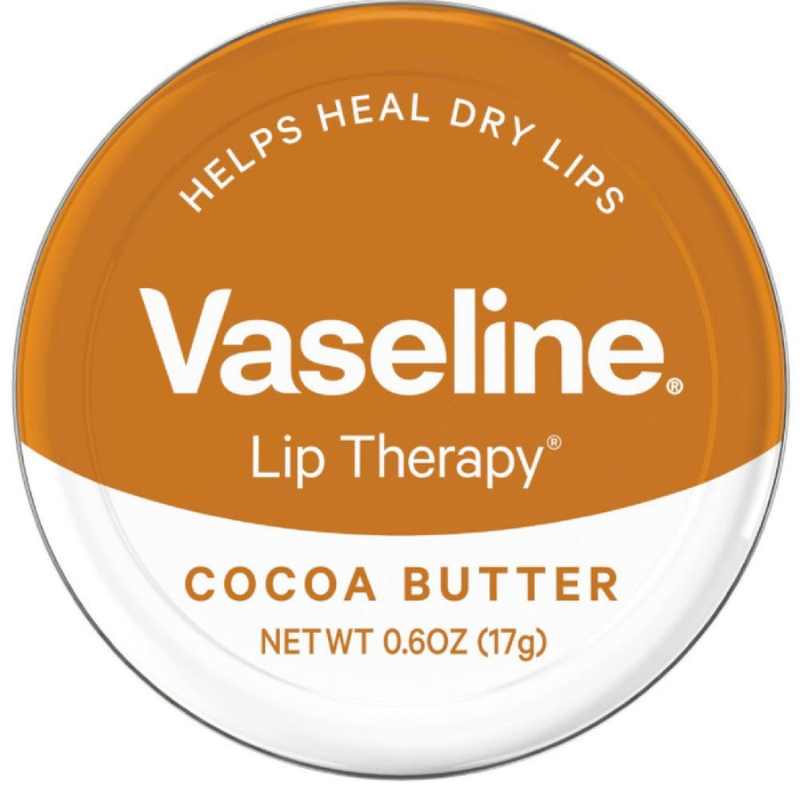 Lip Therapy Cocoa Butter Lip Balm Tin 0.6 Oz, 1 Count, White