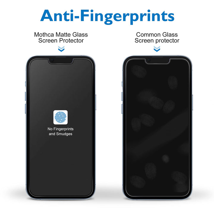 Matte Glass Screen Protector for iPhone 14 Plus/iPhone 13 Pro Max 6.7-inch Anti-Glare & Anti-Fingerprint Tempered Glass Clear Film Case Friendly Easy Install Bubble Free Smooth as Silk