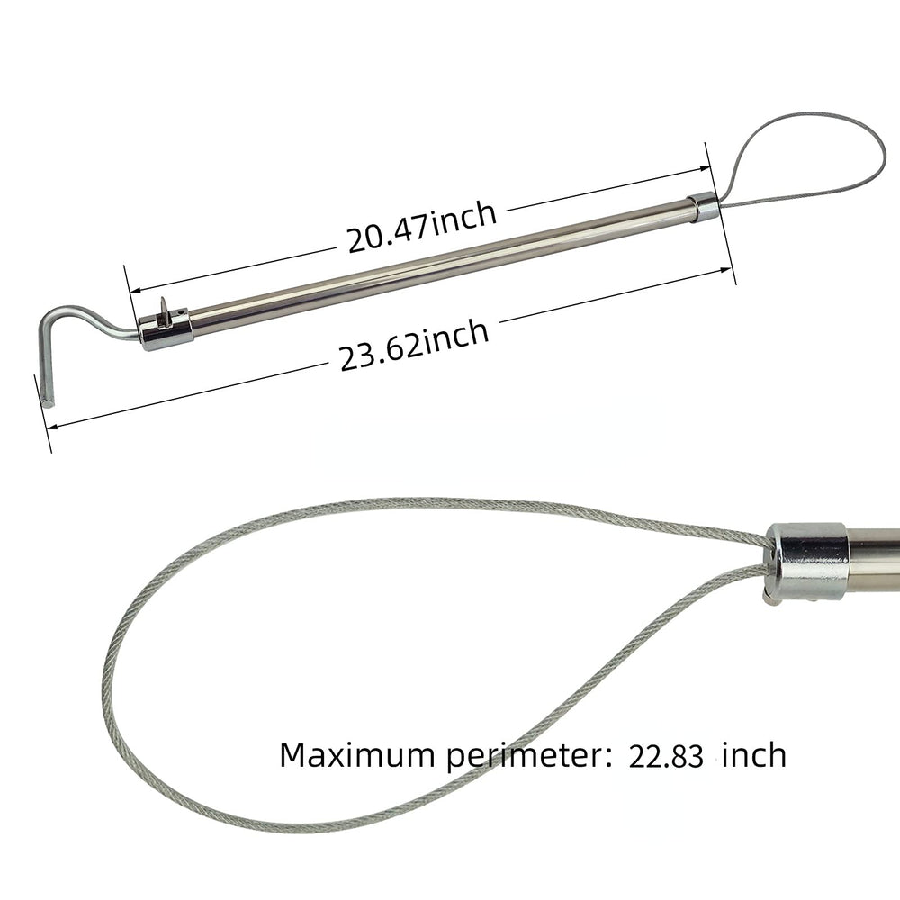 Heavy Duty Hog Catcher Stainless Steel Pig Holder Pig Catcher Pole Animal Control Pole Catcher Tool