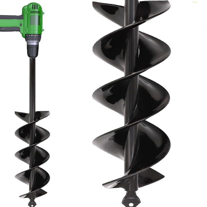 Garden Auger Drill Bit for Planting 3x16.5inch,Total Solid Barrel Extensive Blades,for Planting Flowers Bulbs,Rapid Planter Earth Post Umbrella Hole Digger for 3/8 Hex Drive Drill