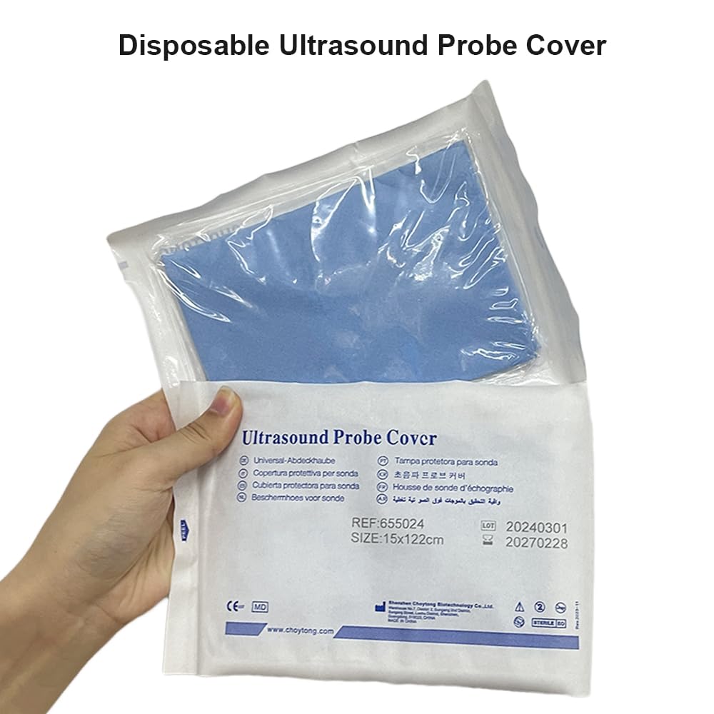 Ultrasound Probe Cover - Latex-Free Sterile Disposable Clear, 6 in x 48 in, Individual Packaging (10 Pcs/Package)