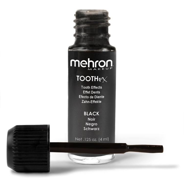 Makeup Tooth FX with brush, Black for Special Effects, Halloween, Movies (0.25 oz)