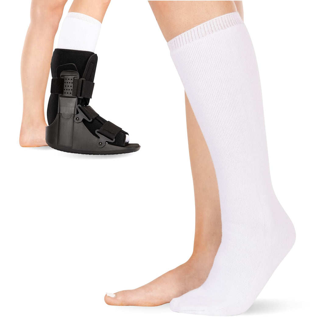 Replacement Sock Liner for Orthopedic Walking Boots - Medical Tube Cast Socks to Wear Under Aircast Cam Walkers and Leg or Foot Fracture Boot for Men and Women (Pack of 1)