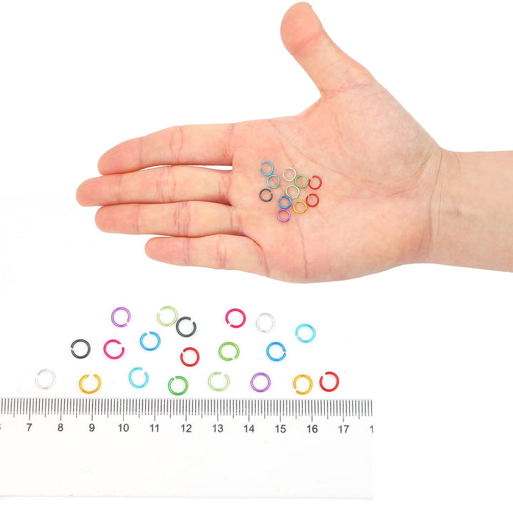 2250pcs Aluminum Jump Rings for Jewelry Making Chainmail Rings 6 mm 24 Gauge Soft Open Jump Rings Boxed Jumprings for DIY Necklaces Earring Bracelet Key Rings Crafts, 10 Colored Jump Rings