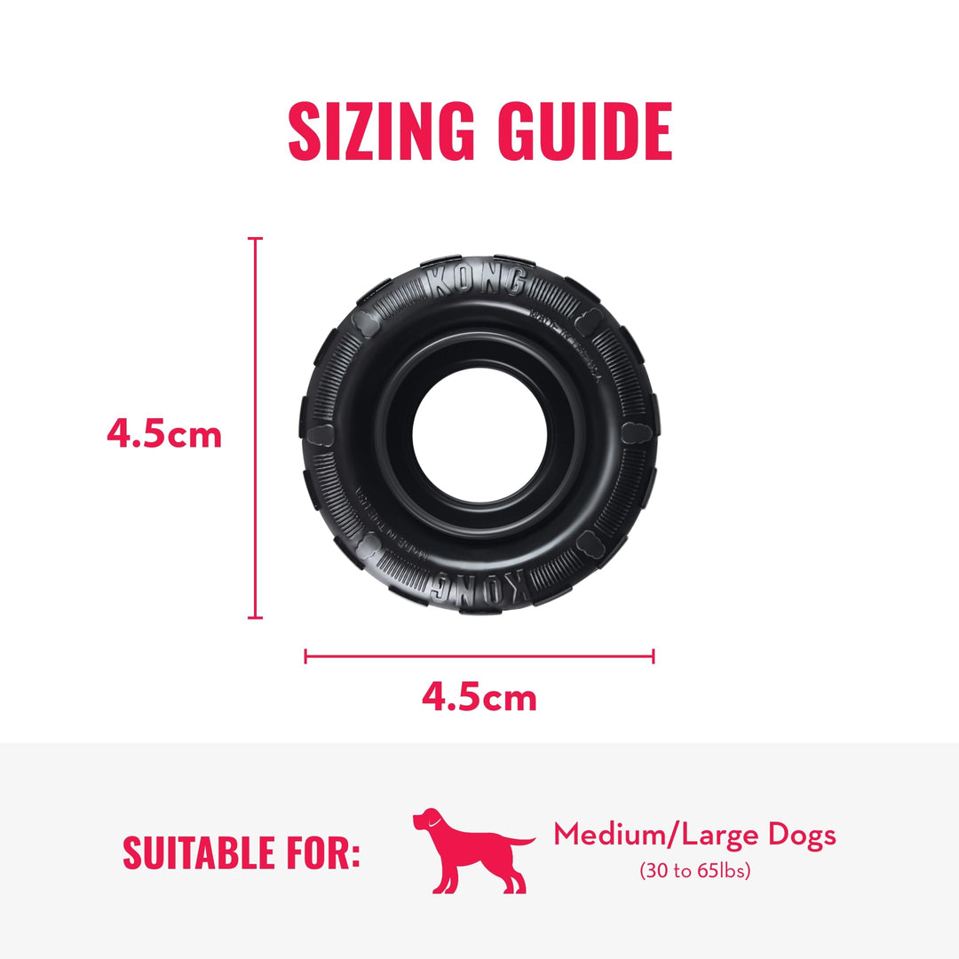 Extreme Tires - 's Most Durable Natural Rubber Chew & Fetch Toy - Treat Dispenser Dog Tire Toy - Pet Supplies for Outdoor & Indoor Play - For Medium/Large Dogs