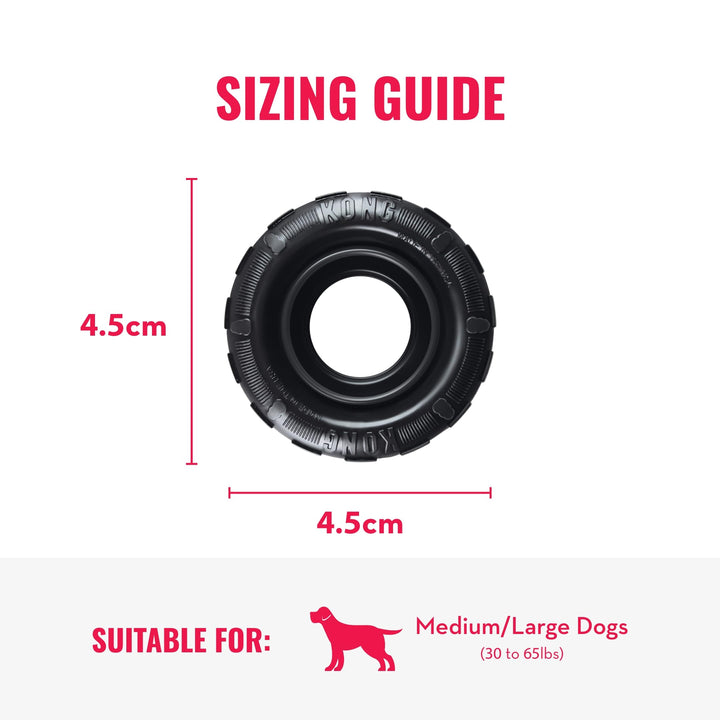 Extreme Tires - 's Most Durable Natural Rubber Chew & Fetch Toy - Treat Dispenser Dog Tire Toy - Pet Supplies for Outdoor & Indoor Play - For Medium/Large Dogs