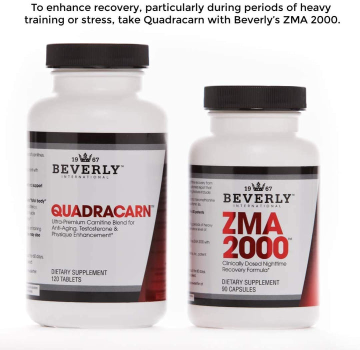 Quadracarn 4X-Potency, Lab Tested Ultra-Premium Carnitine Blend for Fat Loss, Muscle Definition, Metabolism, Mood, Energy Boost, Anti-Aging, Brain Function. 120 Tablets.