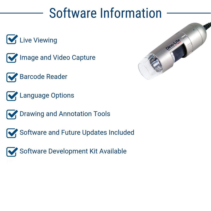 Dino Lite USB Handheld Digital Microscope, 0.3MP/1.3MP/5.0MP Optical Resolution, Windows/Mac Software Included (0.3 MP Version)