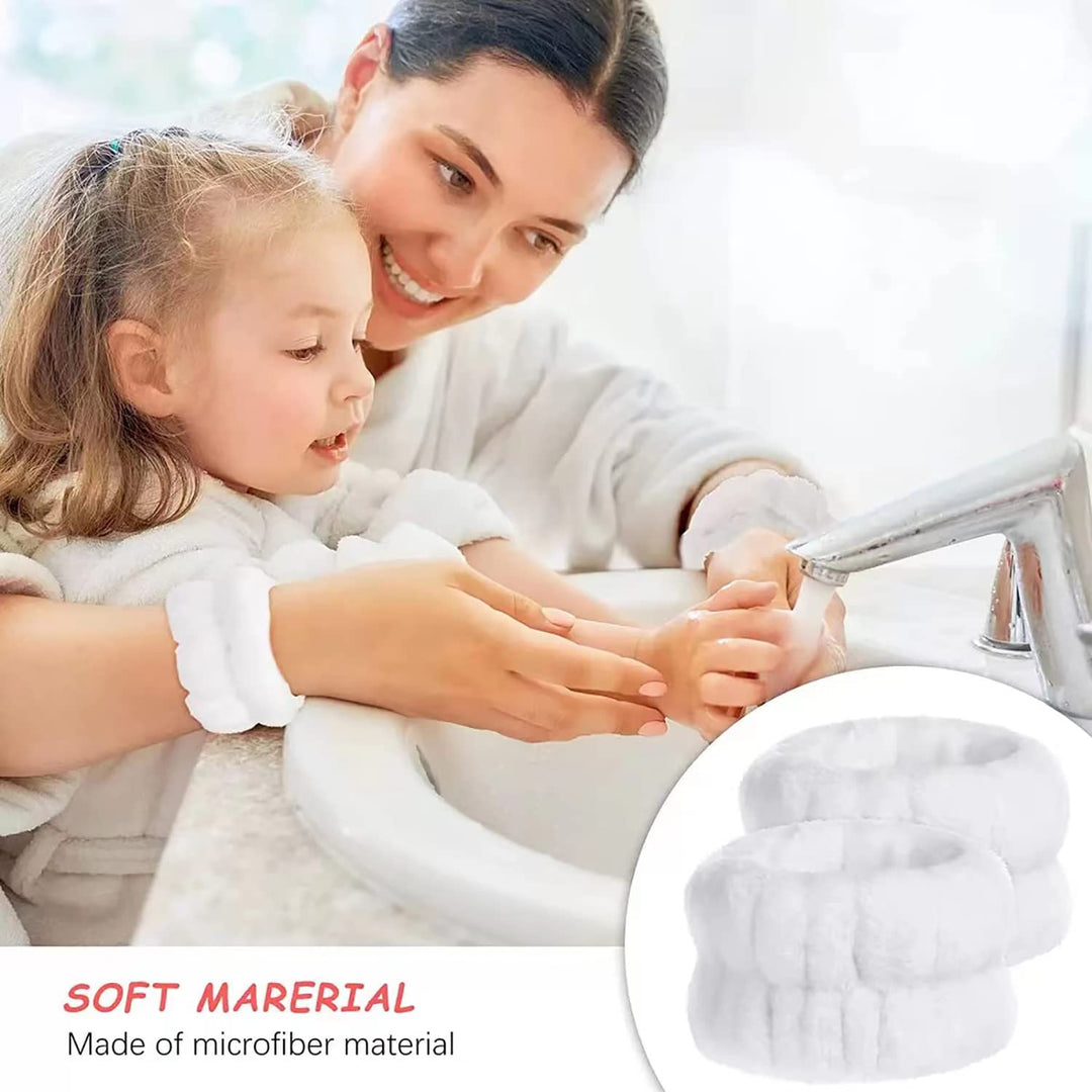 8 Pack Spa Wrist Washband Microfiber Wrist Washbands Towel Wristbands for Washing Face No Drip Wrist Absorbent Strap Sweatband Prevent Liquid from Spilling Down Your Arms