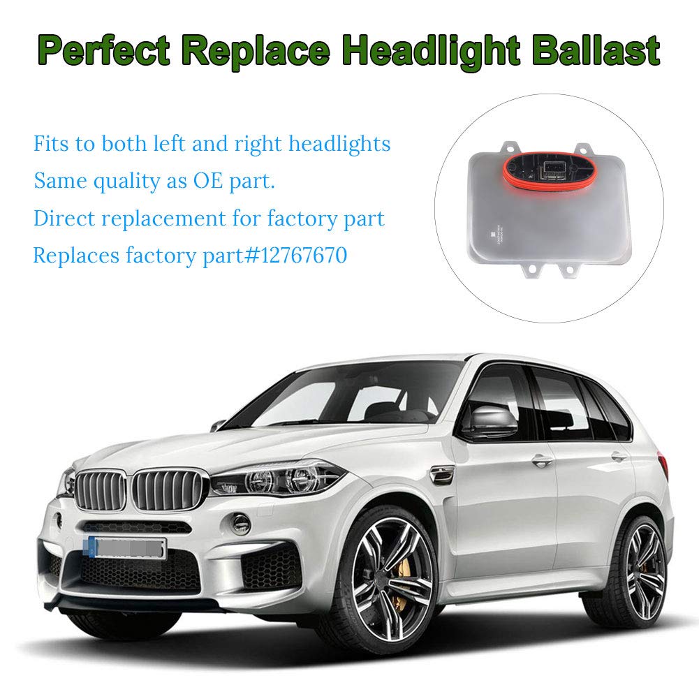 HID Headlight Ballast Replacement for 5DV 009 000-00 5DV00900000 Compatible with Cadillac Escalade BMW E60 Town & Country 5-series Jaguar Volkswagen Lincoln Chrysler Xenon HID Ballast