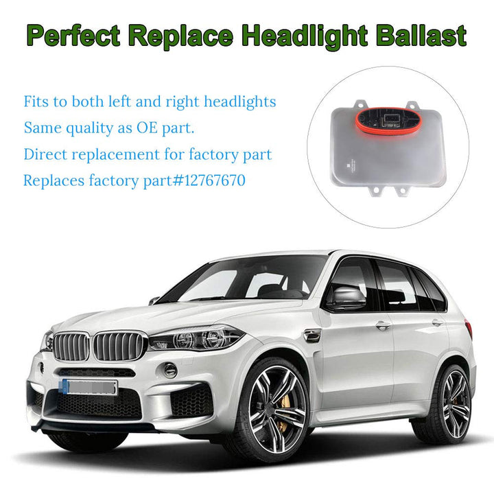 HID Headlight Ballast Replacement for 5DV 009 000-00 5DV00900000 Compatible with Cadillac Escalade BMW E60 Town & Country 5-series Jaguar Volkswagen Lincoln Chrysler Xenon HID Ballast