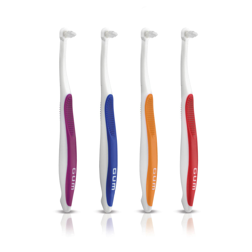 End Tuft Toothbrush - Extra Small Head for Hard-to-Reach Areas - Implants, Back Teeth, and Wisdom Teeth - Soft Dental Brush for Adults (6pk)