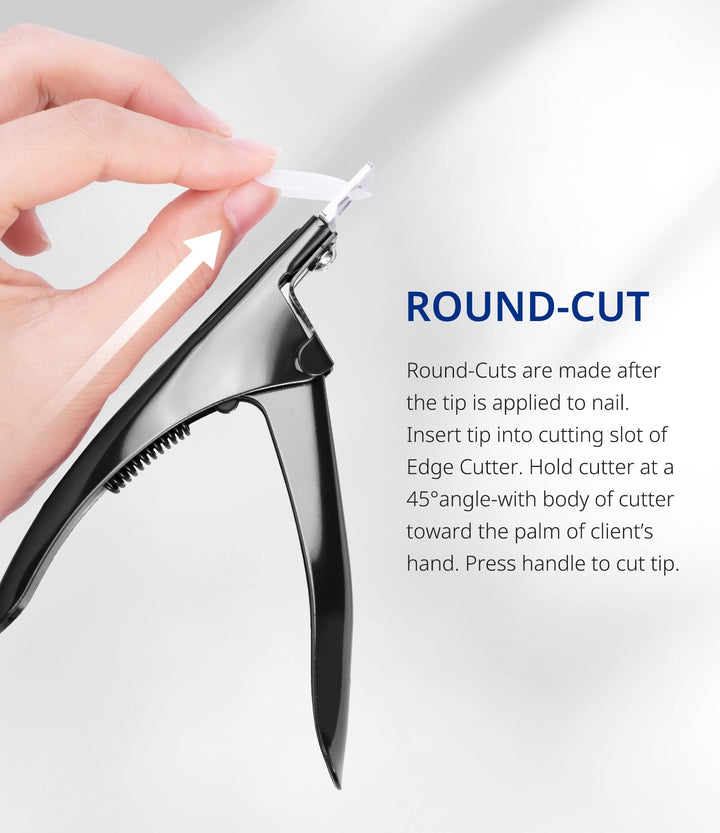 Professional Acrylic Nail Clipper Fake False Nails Tip Cutter Nail Trimmer for Artificial Nail Manicure Pedicure Sharp Rustproof Nail Art Tool Home DIY Use Black