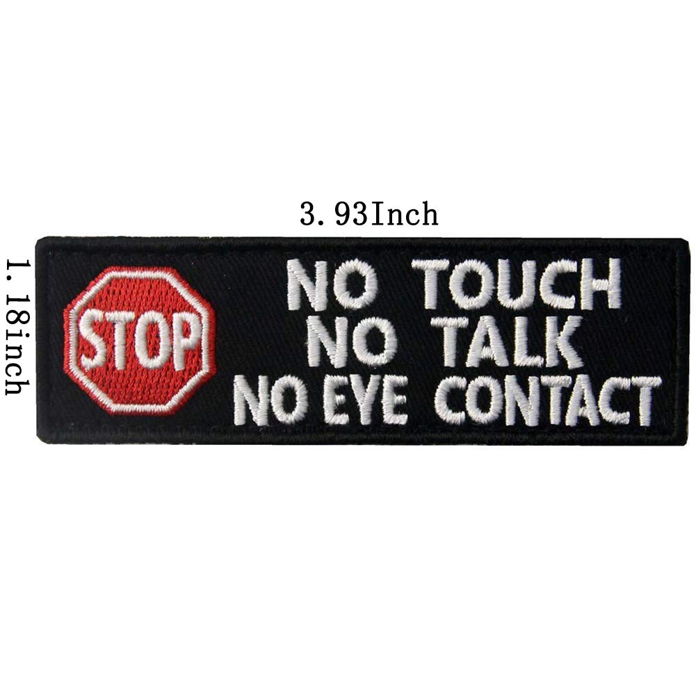Service Dog Patch, Dog No Touch No Talk, Working Do Not Pet, Ignore Me I'm Working, in Case of Emergency Medic Paramedic Star of Life Emblem Embroidered Fastener Hook Loop Patches