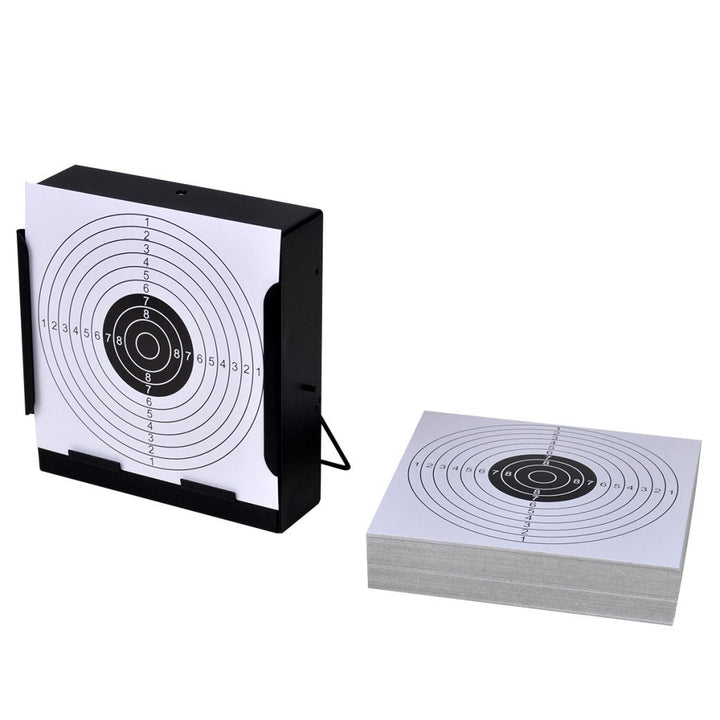 100 Pack - Air Shot Paper Targets - 5.5 by 5.5 - Fits Gamo Cone Traps and Metal Box BB Catcher Target Holder Pellet Trap for Air Rifle/Airsoft Pistol (White)