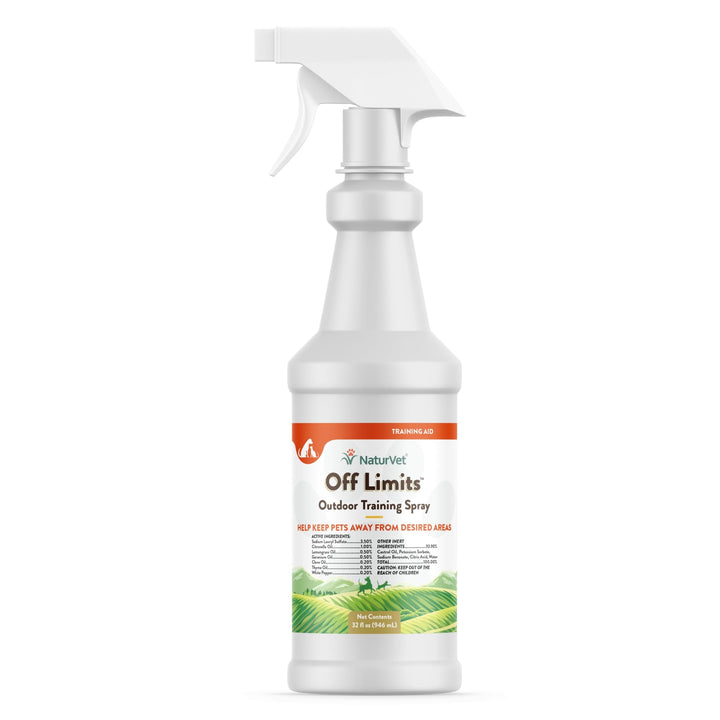 Off Limits Pet Training Spray for Dogs & Cats – Deters Pets from Outdoor Areas – Includes Herbal Extracts – Non-Staining Sprays for Training Pets – 32 Fl. Oz.