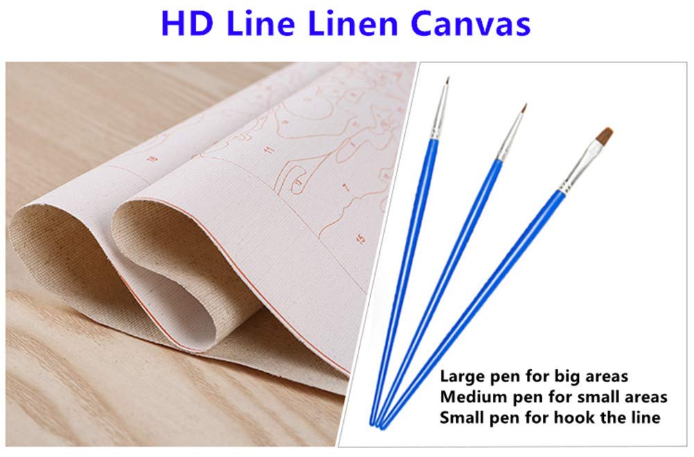 Paint by Numbers, DIY Painting by Numbers for Adults Beginner Kids - Buddha 16x20 inch DIY Oil Paint Digital Oil Painting (Water Lily Buddha, Frameless)