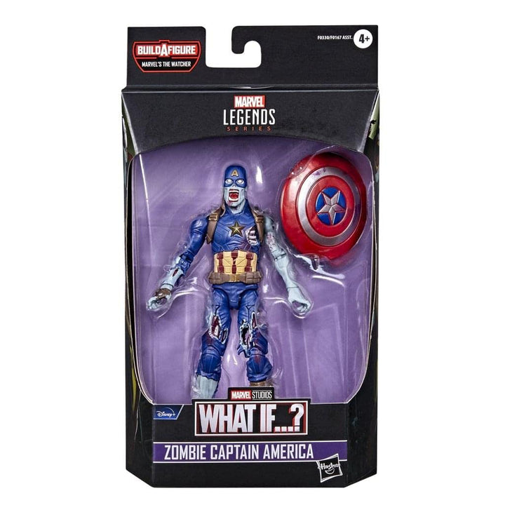 Avengers Legends Series 6-inch Scale Action Figure Toy Zombie Captain America, Premium Design, 1 Figure, and 1 Accessory