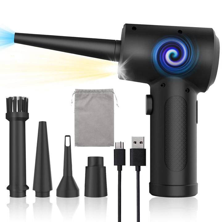 Compressed Air Duster Electric Air Duster 51000 RPM Three-Speed Powerful Air Blower 6000mAh Rechargeable Air Duster for Cleaning Computer Laptop Interior Car Alternative to Compressed Air Tank