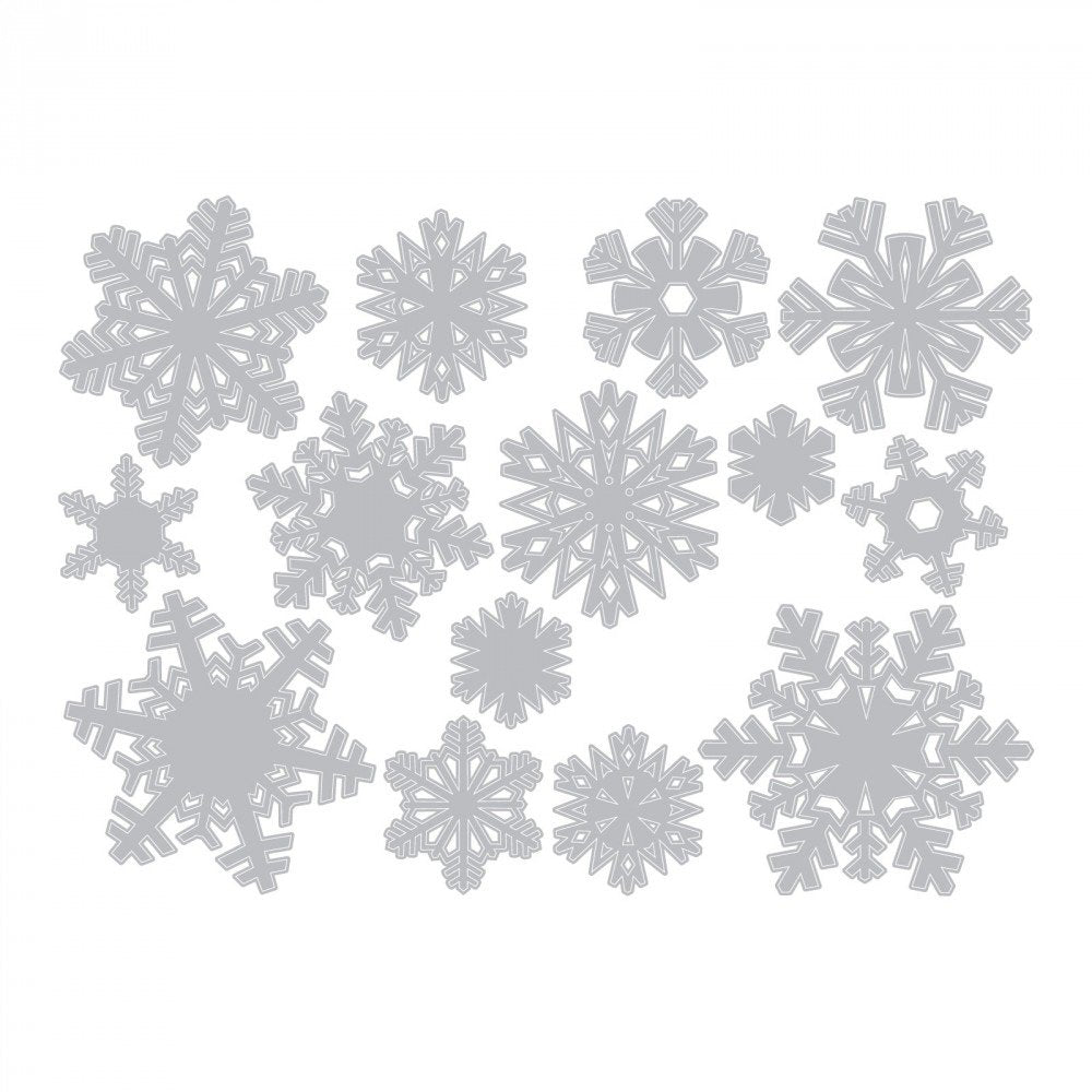 Thinlits Die Set 661599, Paper Snowflakes, Mini by Tim Holtz, 14 Pack, One Size, Multi Color