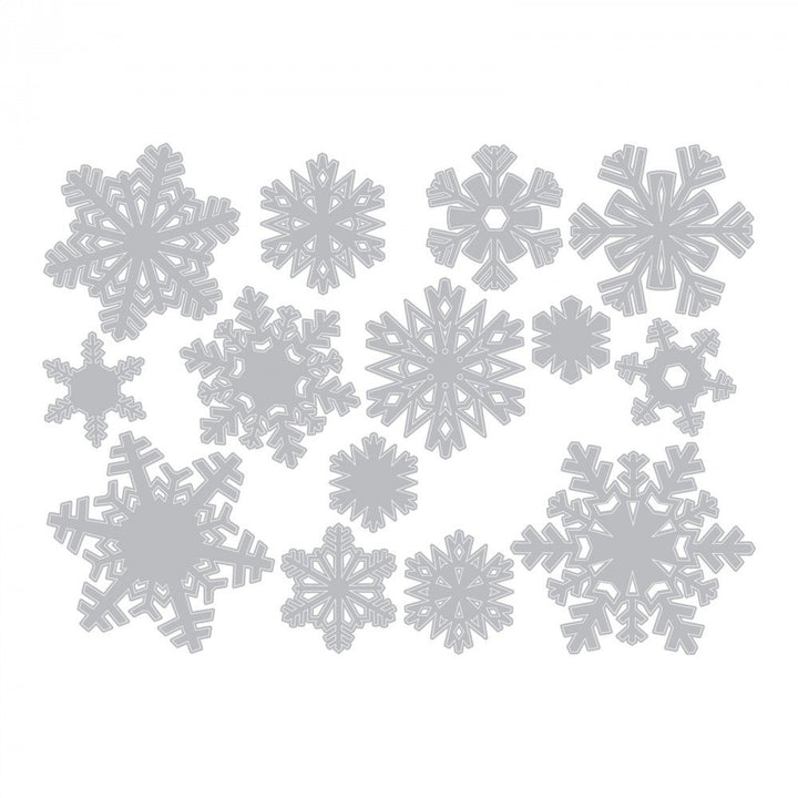 Thinlits Die Set 661599, Paper Snowflakes, Mini by Tim Holtz, 14 Pack, One Size, Multi Color