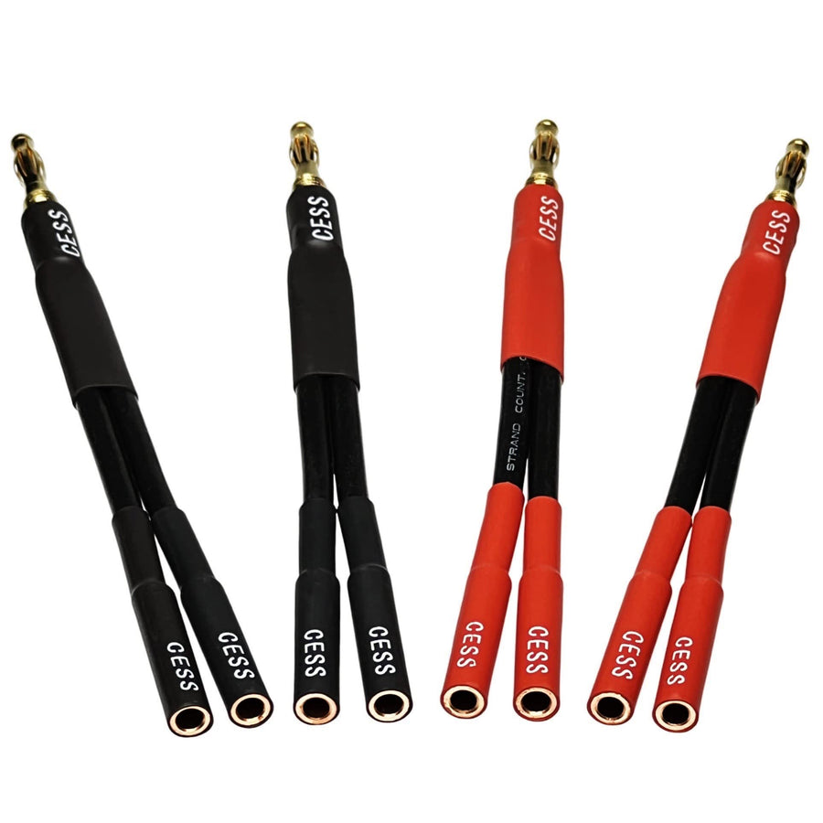 CESS-142x4 Banana Plug Splitter 2-in 1-Out (4-Pack)
