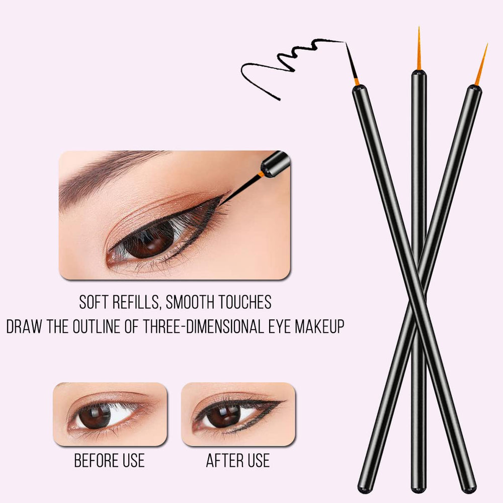 KingMas 100 Pcs Disposable Eyeliner Makeup Brush Applicator